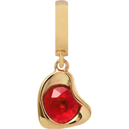 Image of Christina Collect Garnet Heart Drop forgyldt charm*